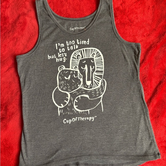 Cup of therapy women’s tank top - Picture 1 of 5